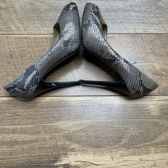 Giuseppe Zanotti Snakeskin Open Toe Animal Print Heels sz 37 - Picture 8 of 8